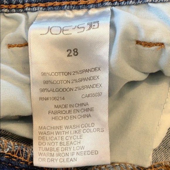 JOE'S High Rise Fray Crop Hem Straight Jeans - Picture 11 of 12